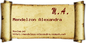 Mendelzon Alexandra névjegykártya